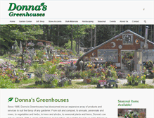 Tablet Screenshot of donnasgreenhouse.com